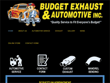 Tablet Screenshot of budgetexhaust.ca